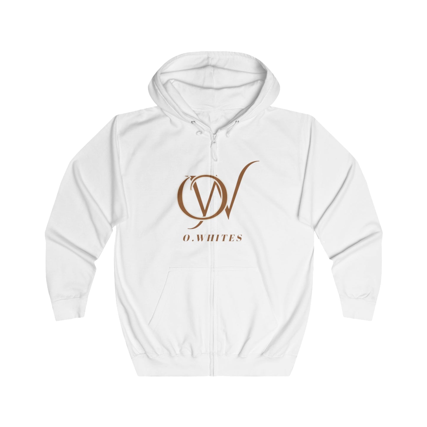 oWhitws Unisex-Kapuzenpullover mit durchgehendem Reißverschluss