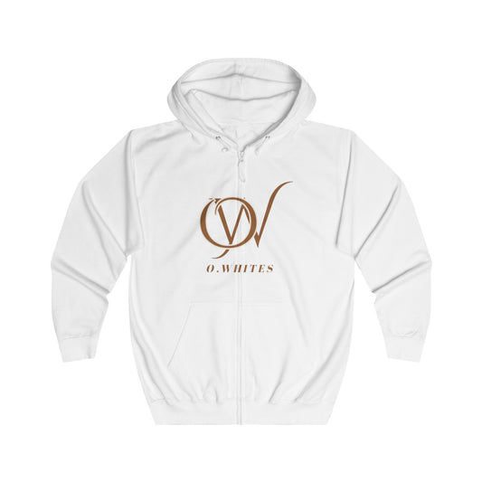 oWhitws Unisex-Kapuzenpullover mit durchgehendem Reißverschluss
