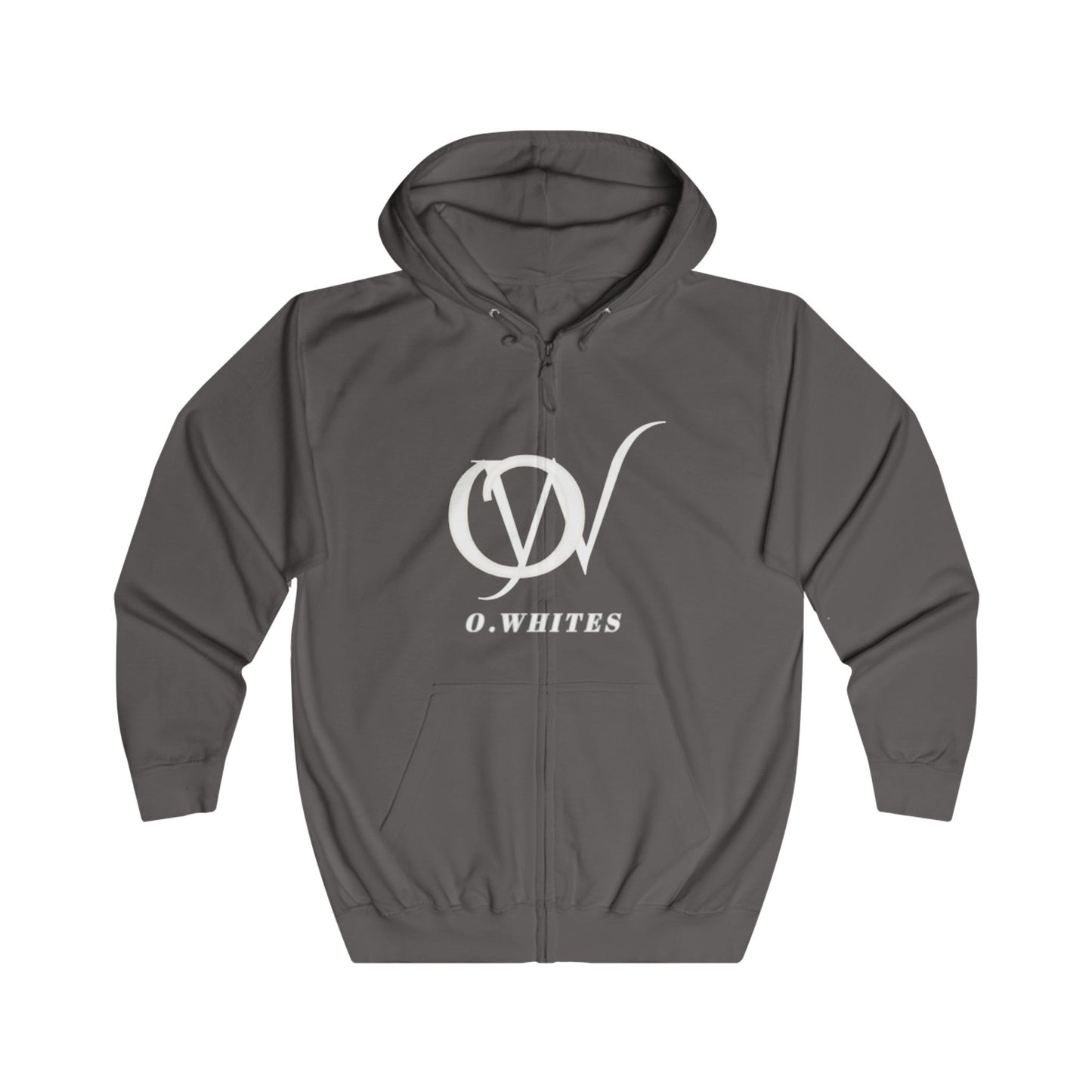 oWhitws Unisex-Kapuzenpullover mit durchgehendem Reißverschluss