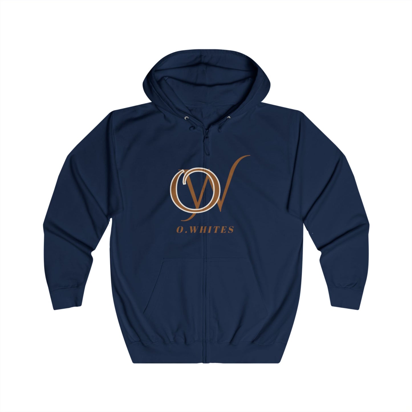 oWhitws Unisex-Kapuzenpullover mit durchgehendem Reißverschluss