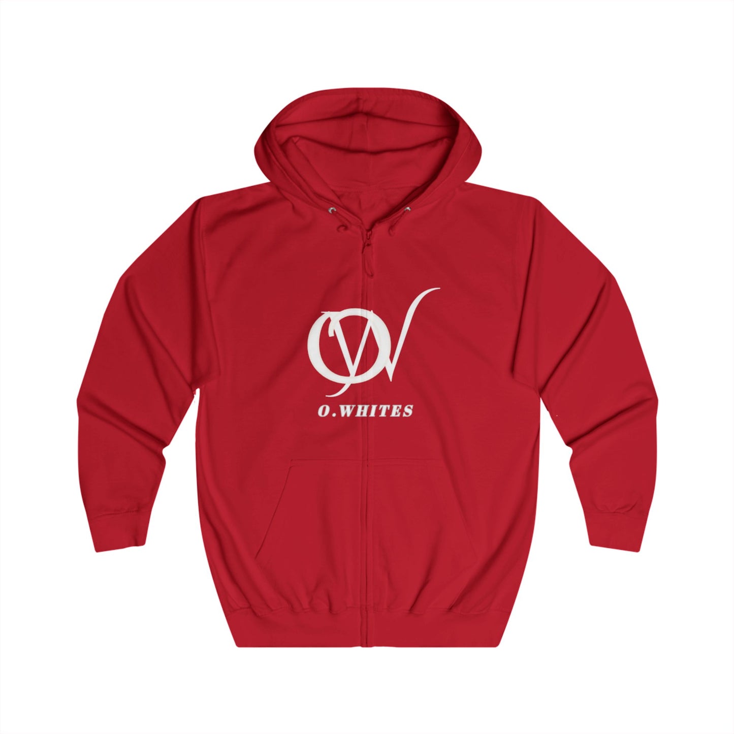 oWhitws Unisex-Kapuzenpullover mit durchgehendem Reißverschluss