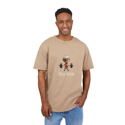 Schweres Oversize-T-Shirt mit Acid-Wash für Herren